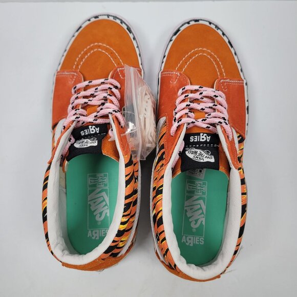 Vans X Aries OG Sk8-Mid LX Tiger Bright Unisex US Size Men's 8.5 Women's 10 NWB - Picture 7 of 10